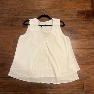 White tiered tank top